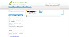 Desktop Screenshot of antwortenonline.de